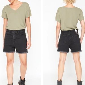 (A55) Sandrine Rose Black Short Shorts, Size 30, NWT